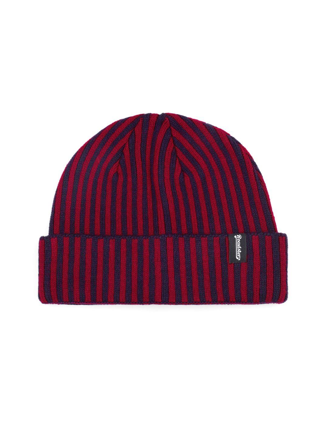 roadster unisex striped beanie