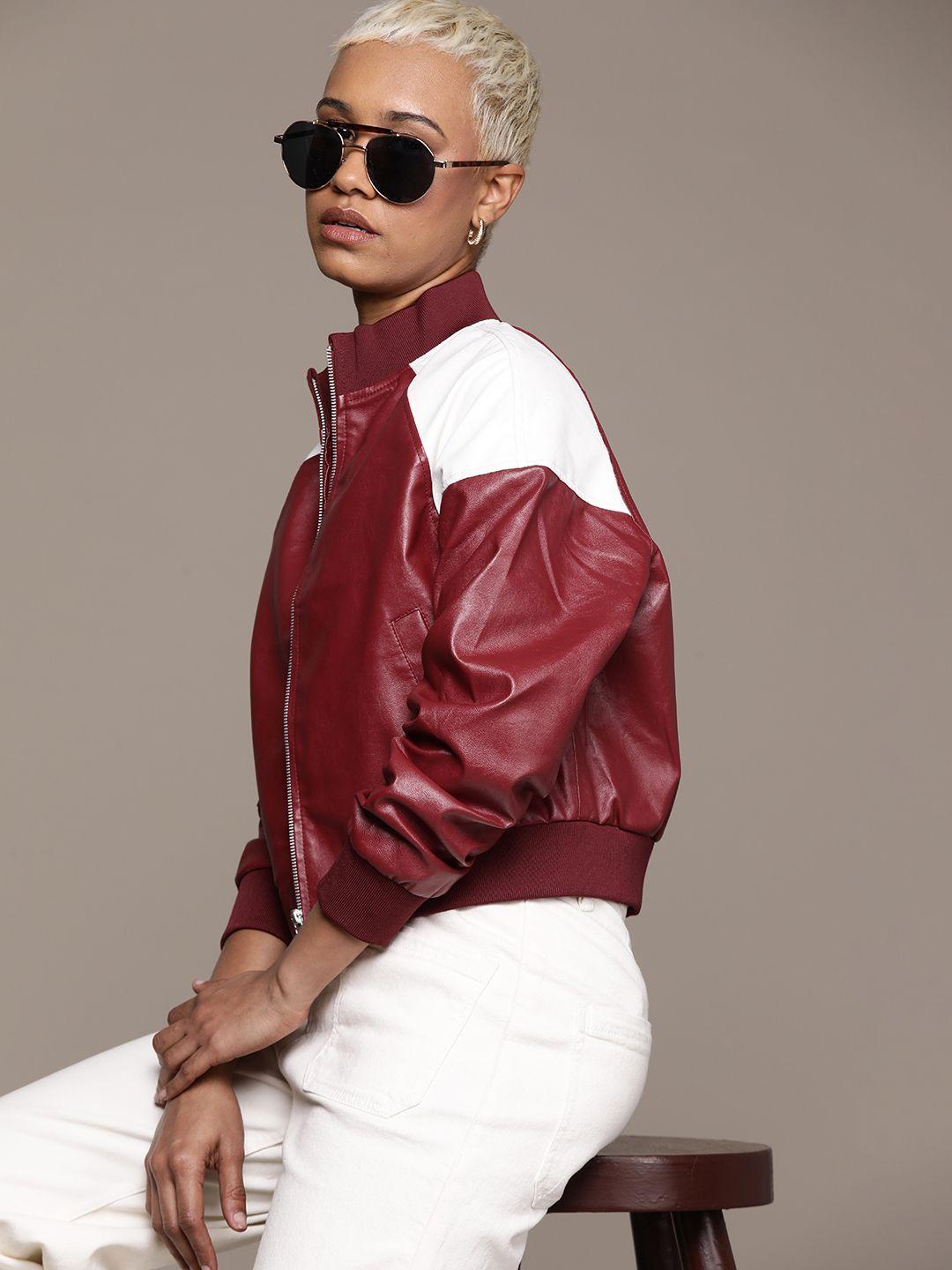 roadster women colourblocked bomber jacket