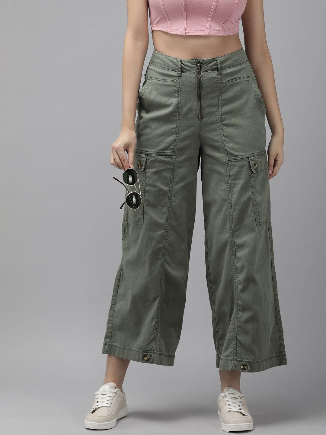 roadster women high-rise cargo trousers