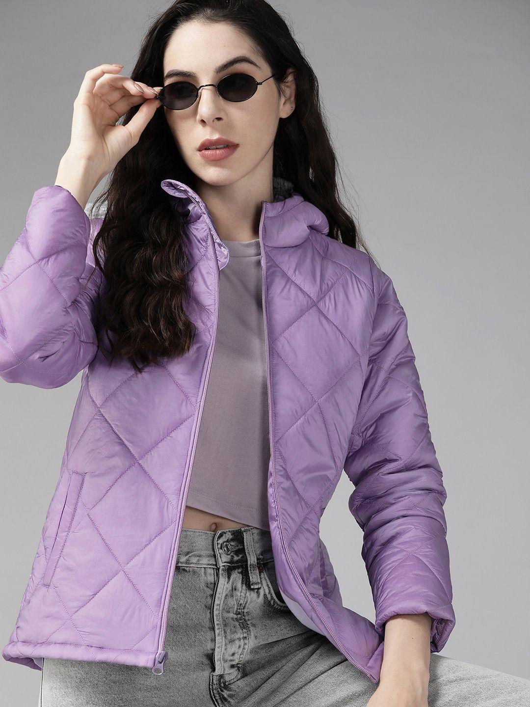 roadster women lavender parka jacket