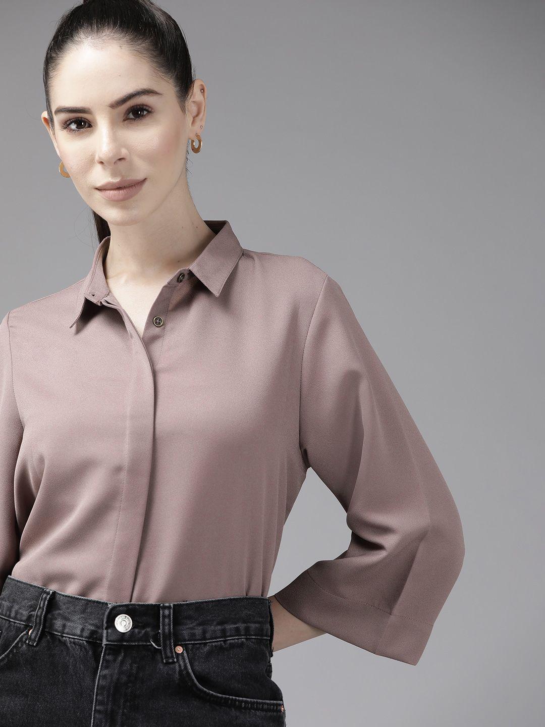 roadster women mauve casual shirt