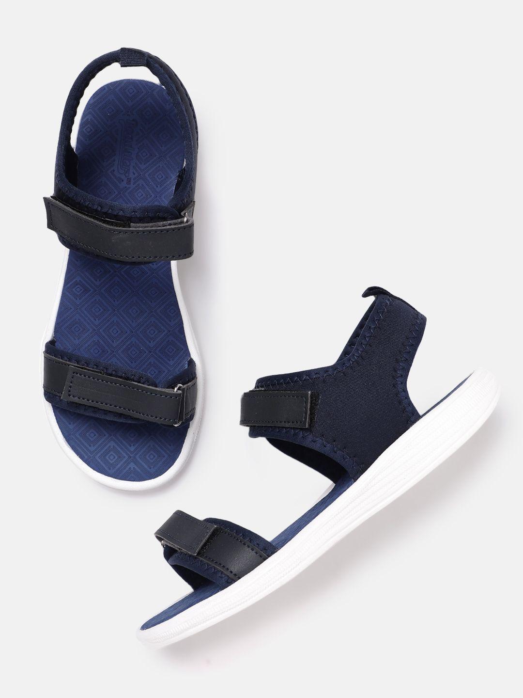 roadster women navy blue solid sports sandals