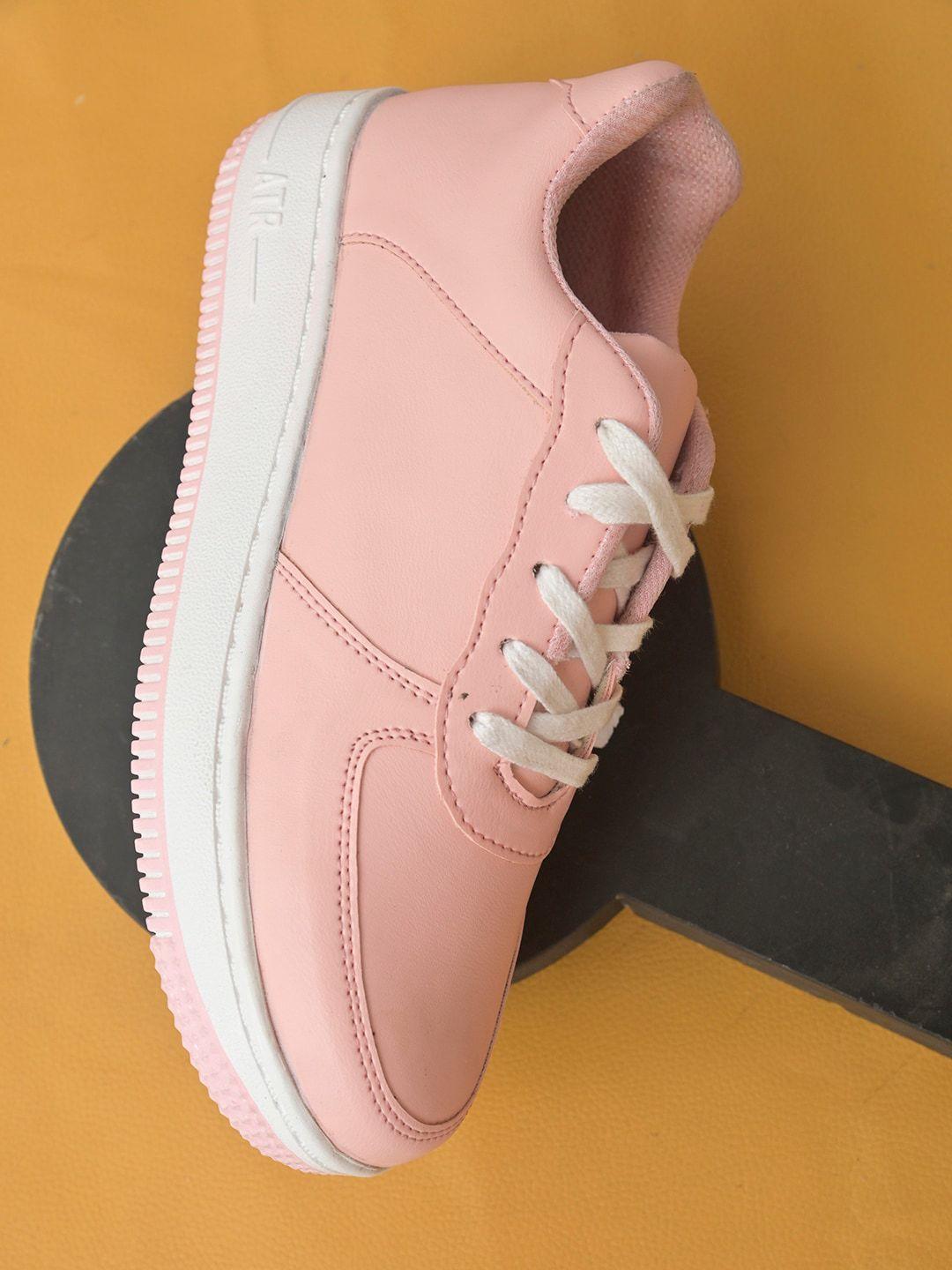 roadster women pink solid casual sneakers