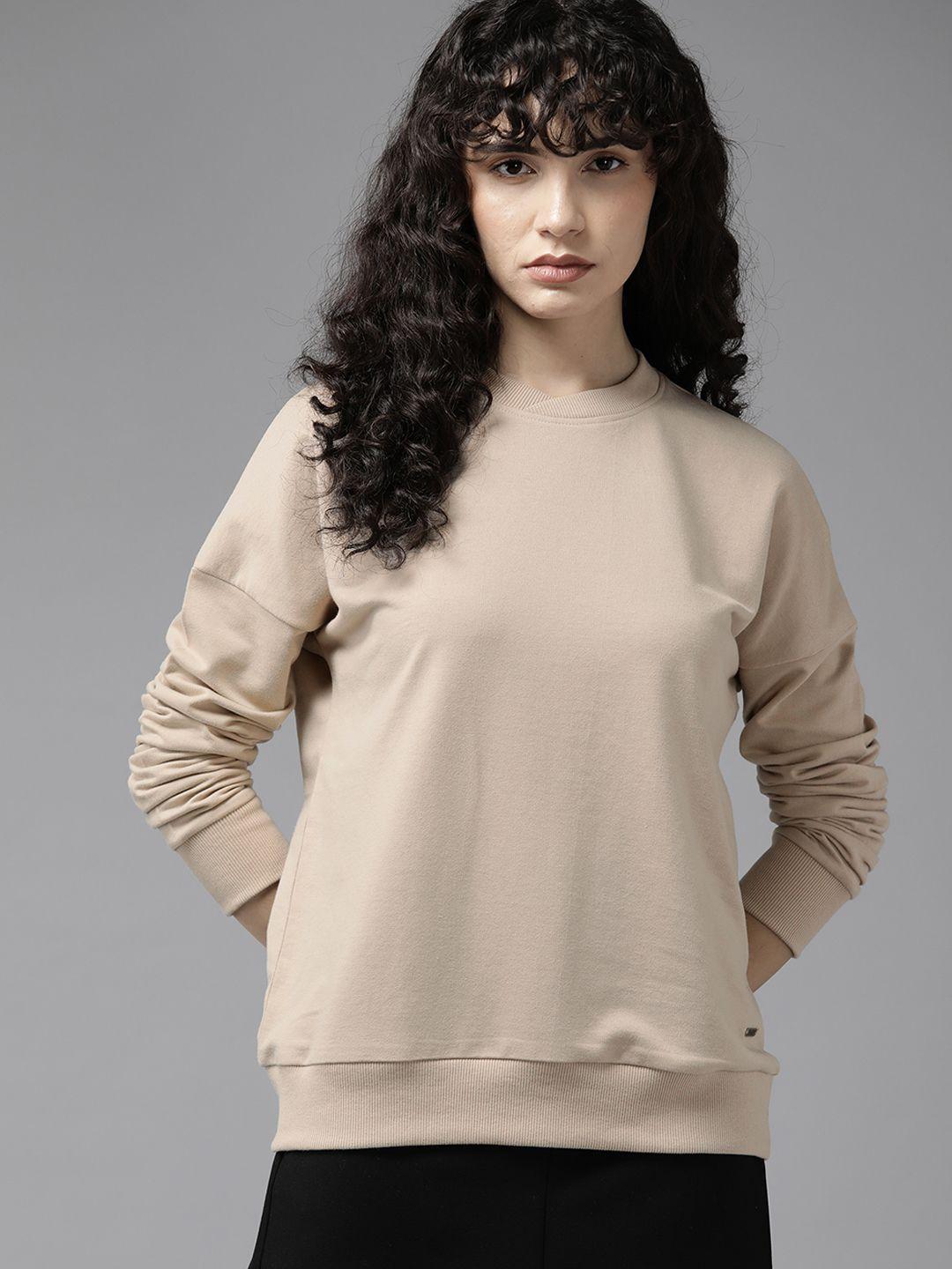 roadster women solid pullover sweatshirt