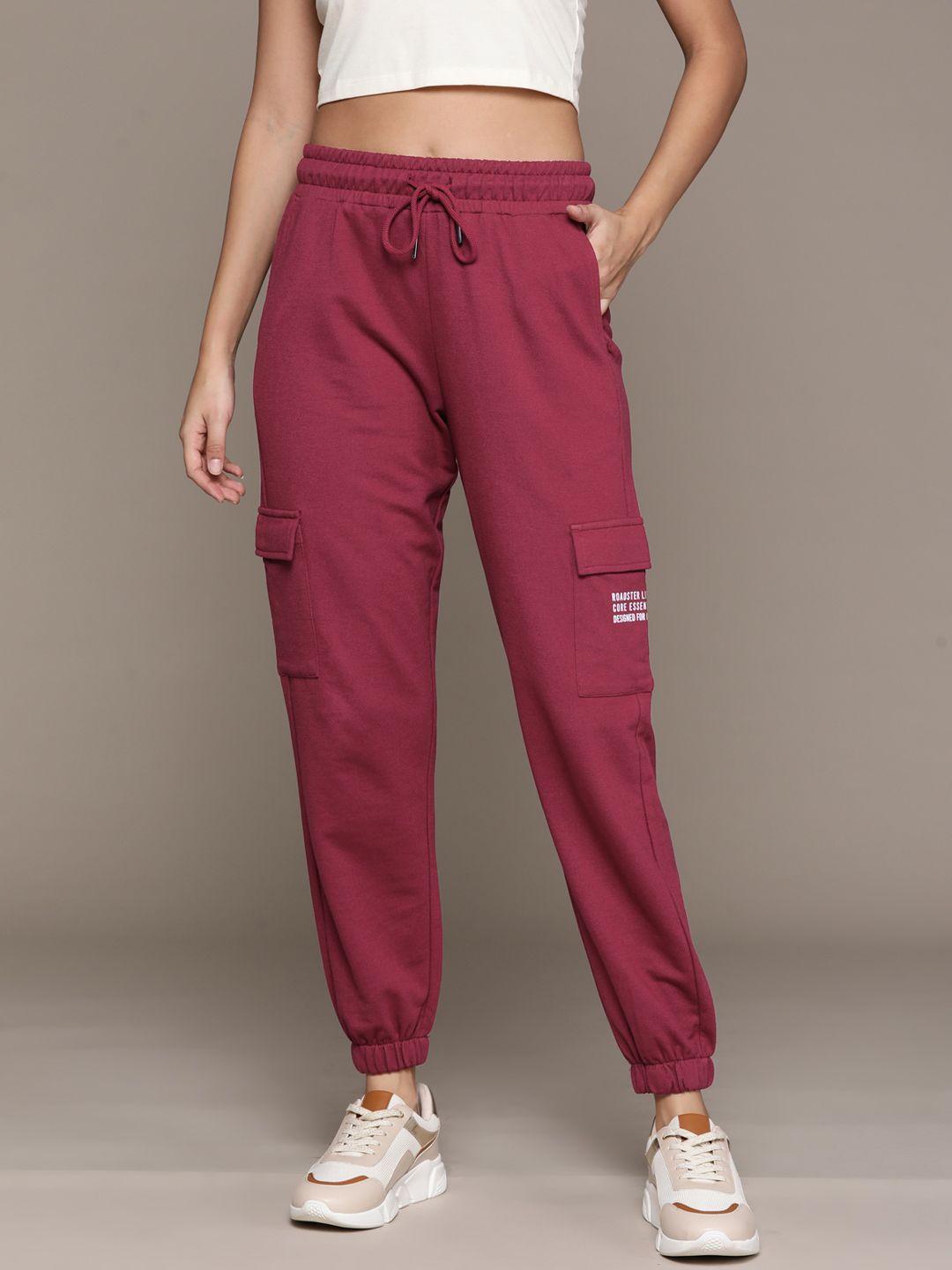 roadster women solid regular fit joggers