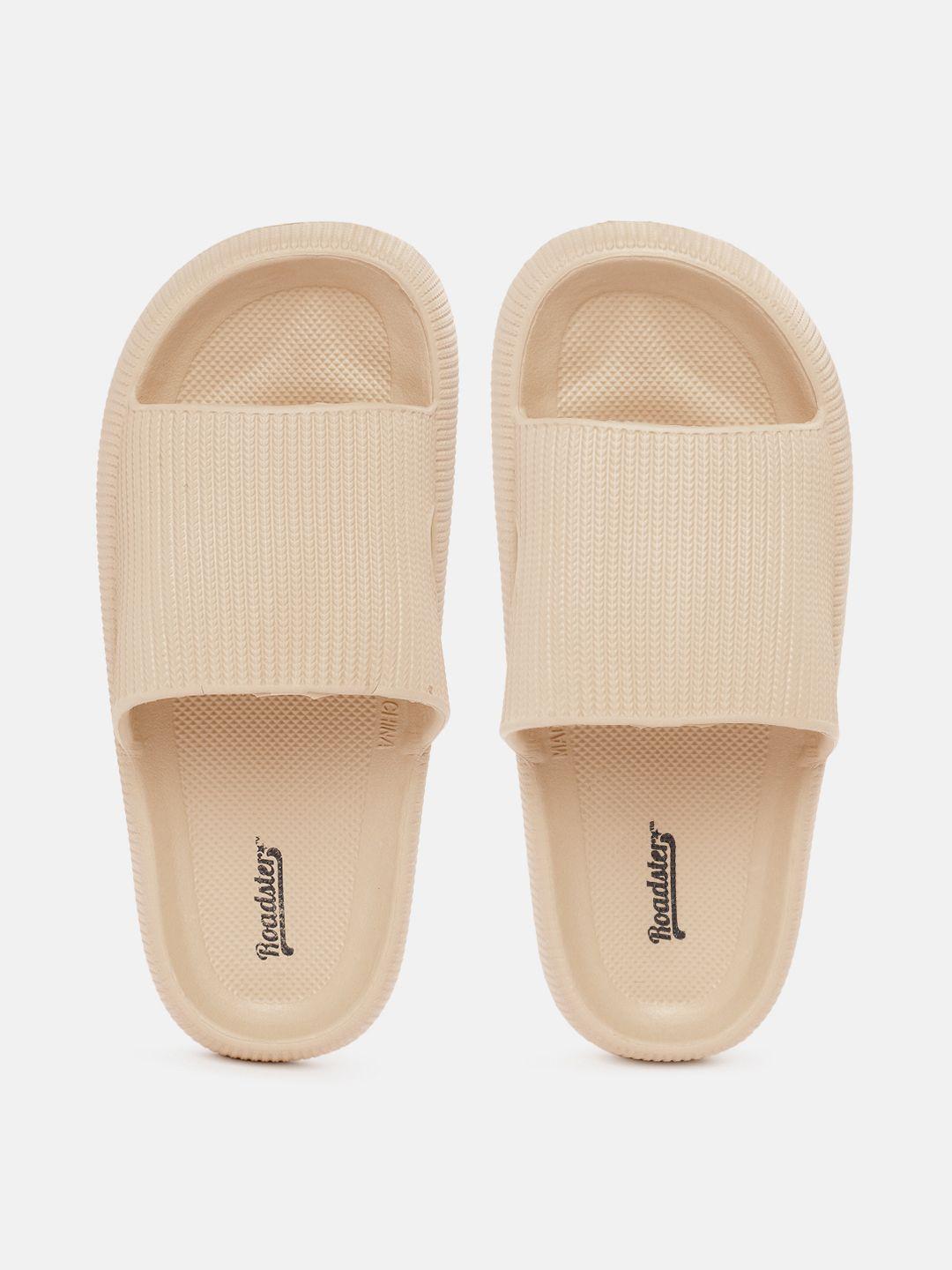 roadster women striped & textured sliders