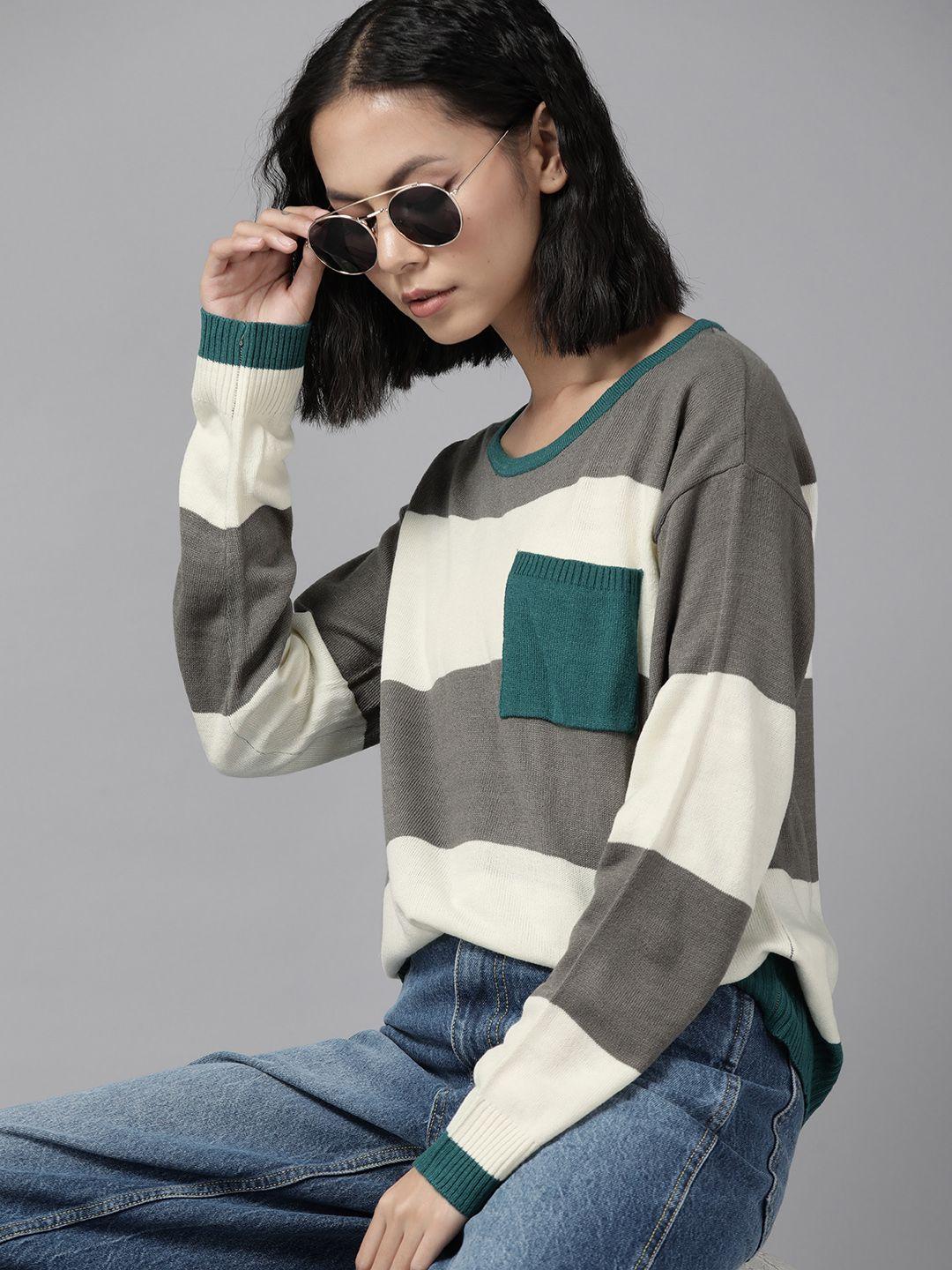 roadster women striped pullover