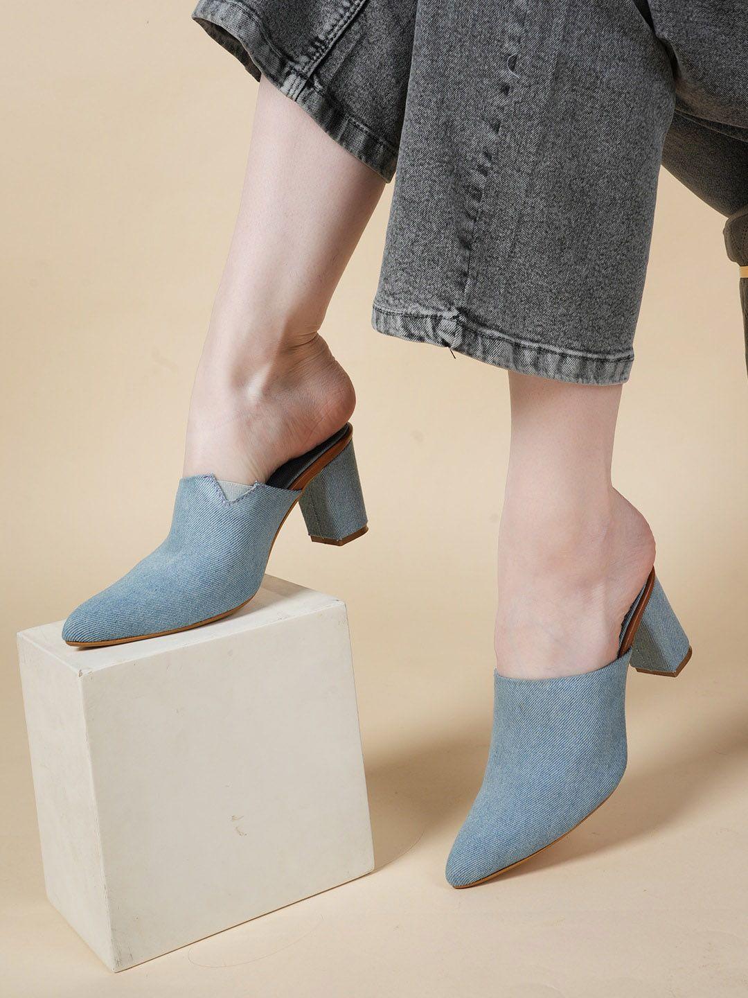 roadster women textured block heels