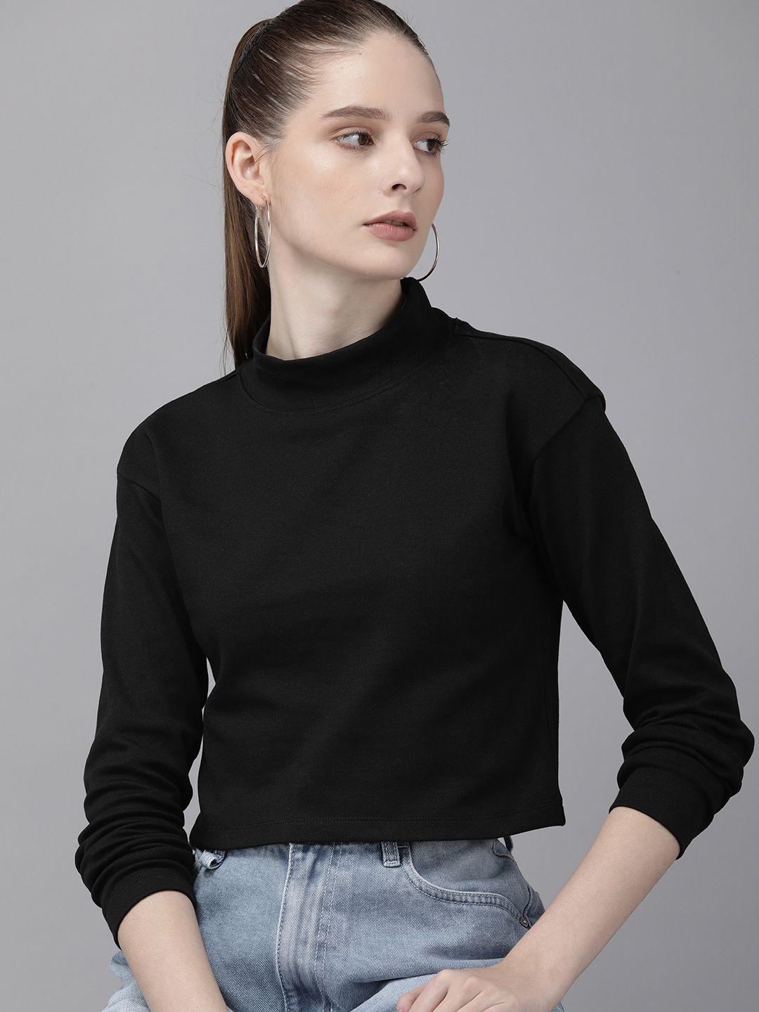 roadster women turtle neck slim fit t-shirt