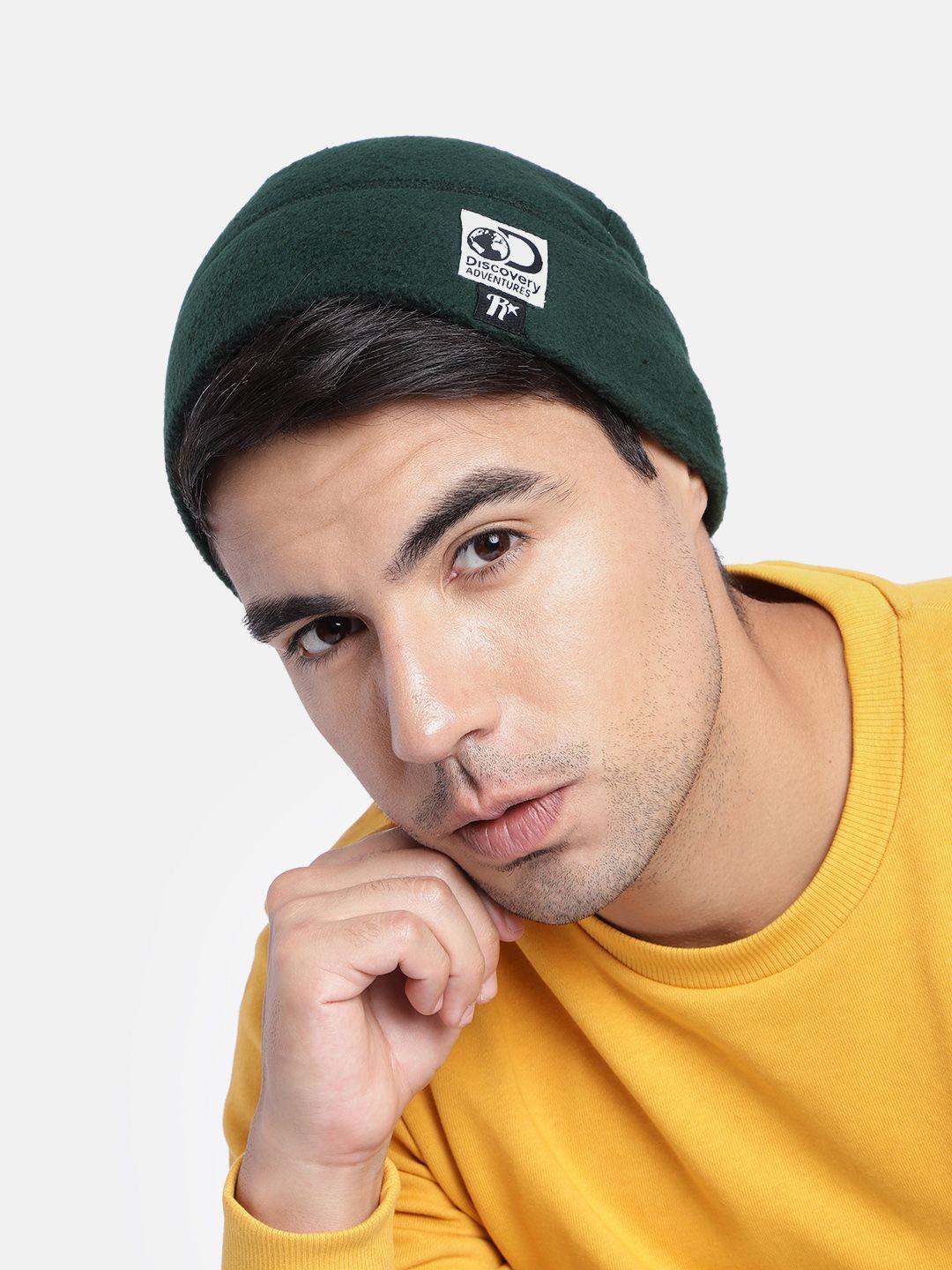 roadster x discovery adventures unisex green solid beanie