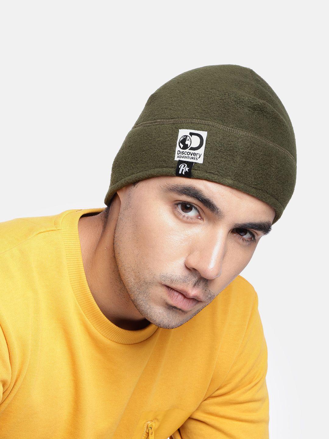 roadster x discovery adventures unisex olive green acrylic beanie