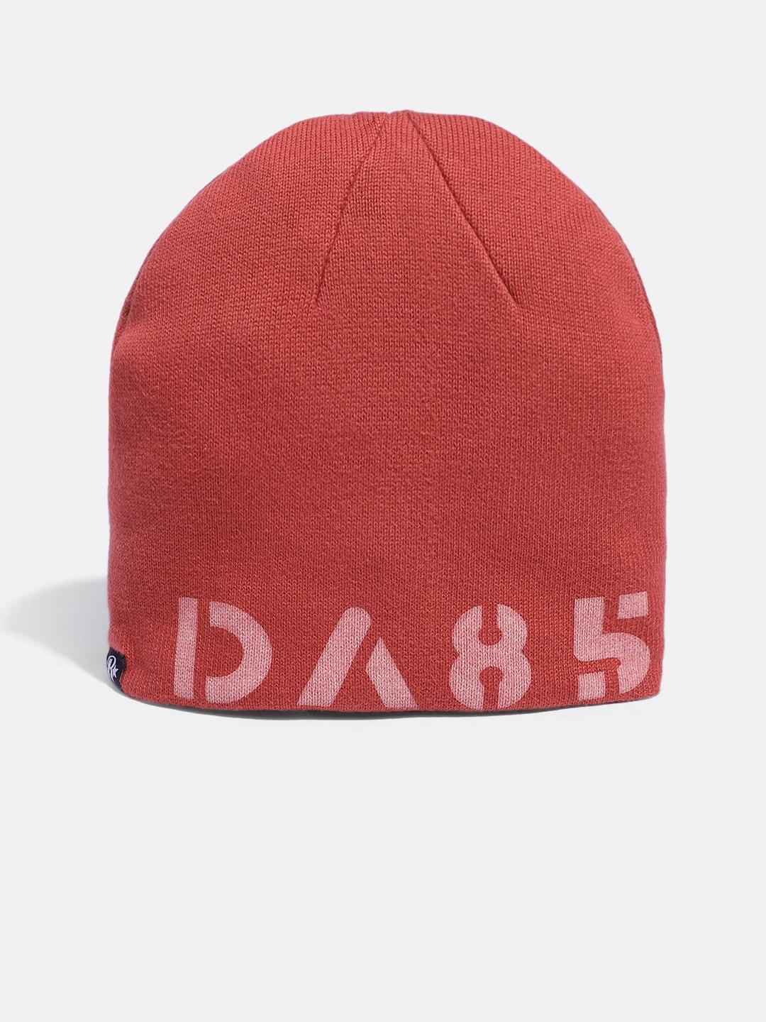 roadster x discovery adventures unisex red self design acrylic beanie