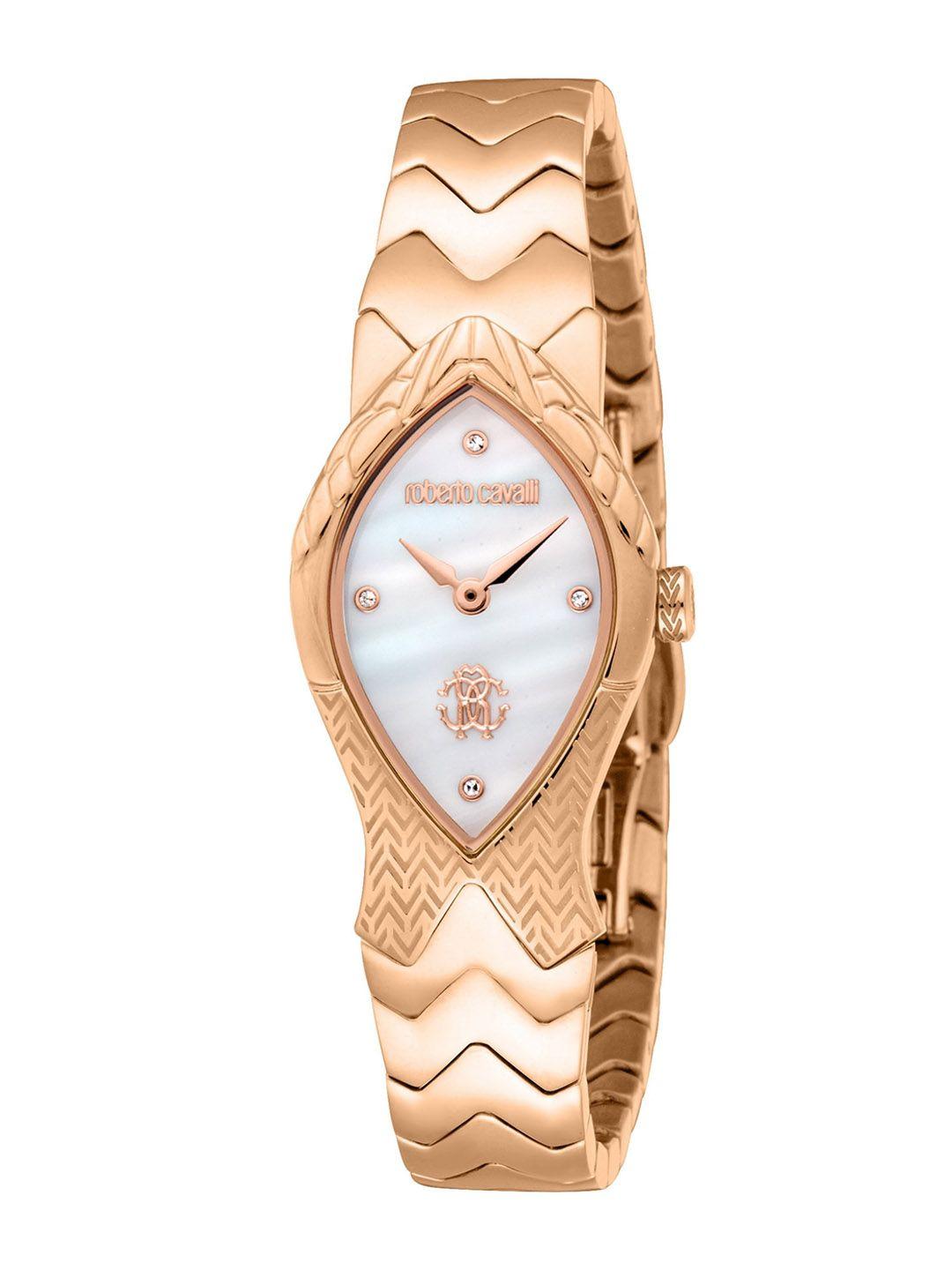 roberto cavalli women embellished bracelet style straps analogue watch rc5l092m0045