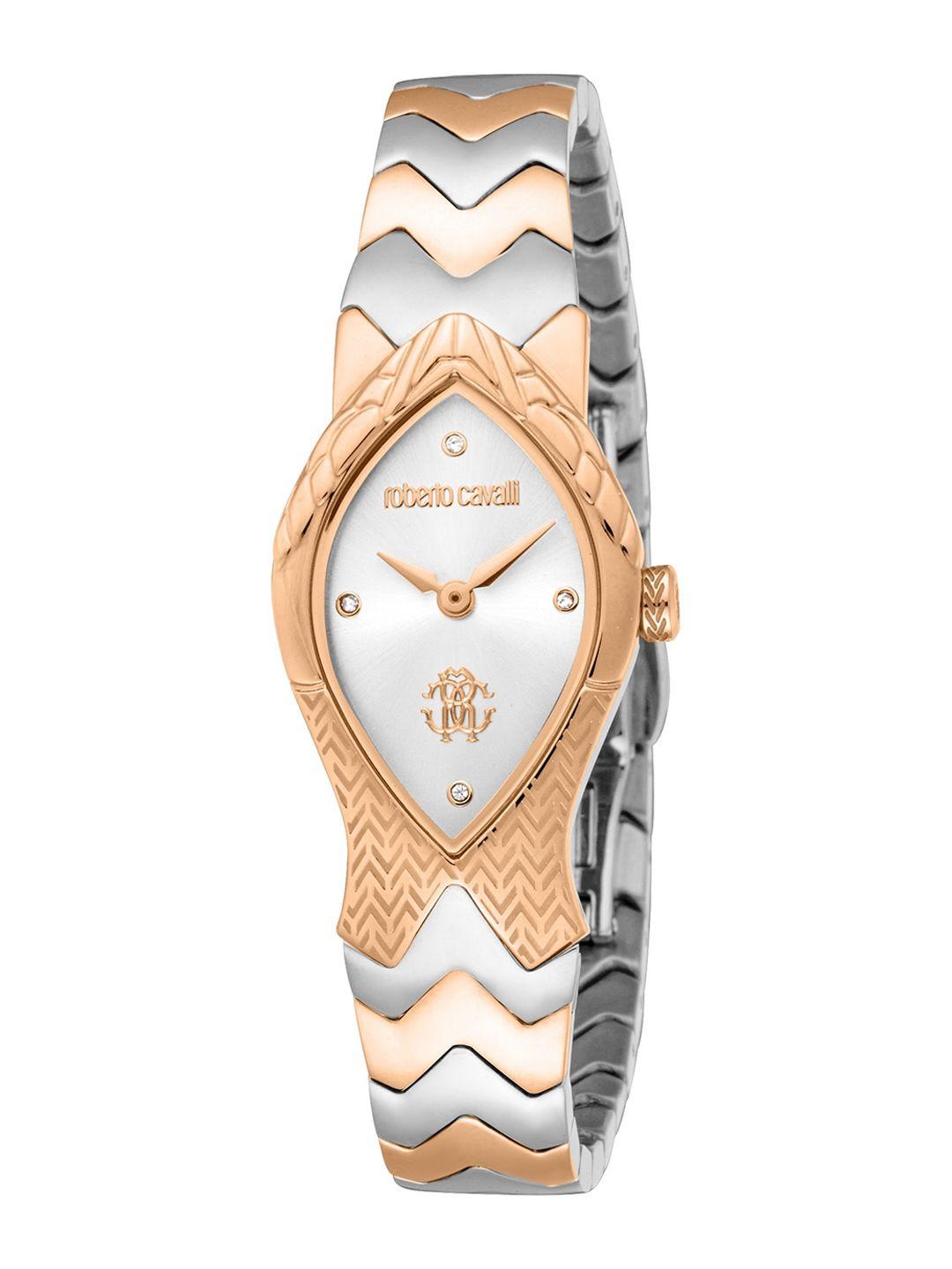 roberto cavalli women stainless steel bracelet style straps analogue watch rc5l092m0065