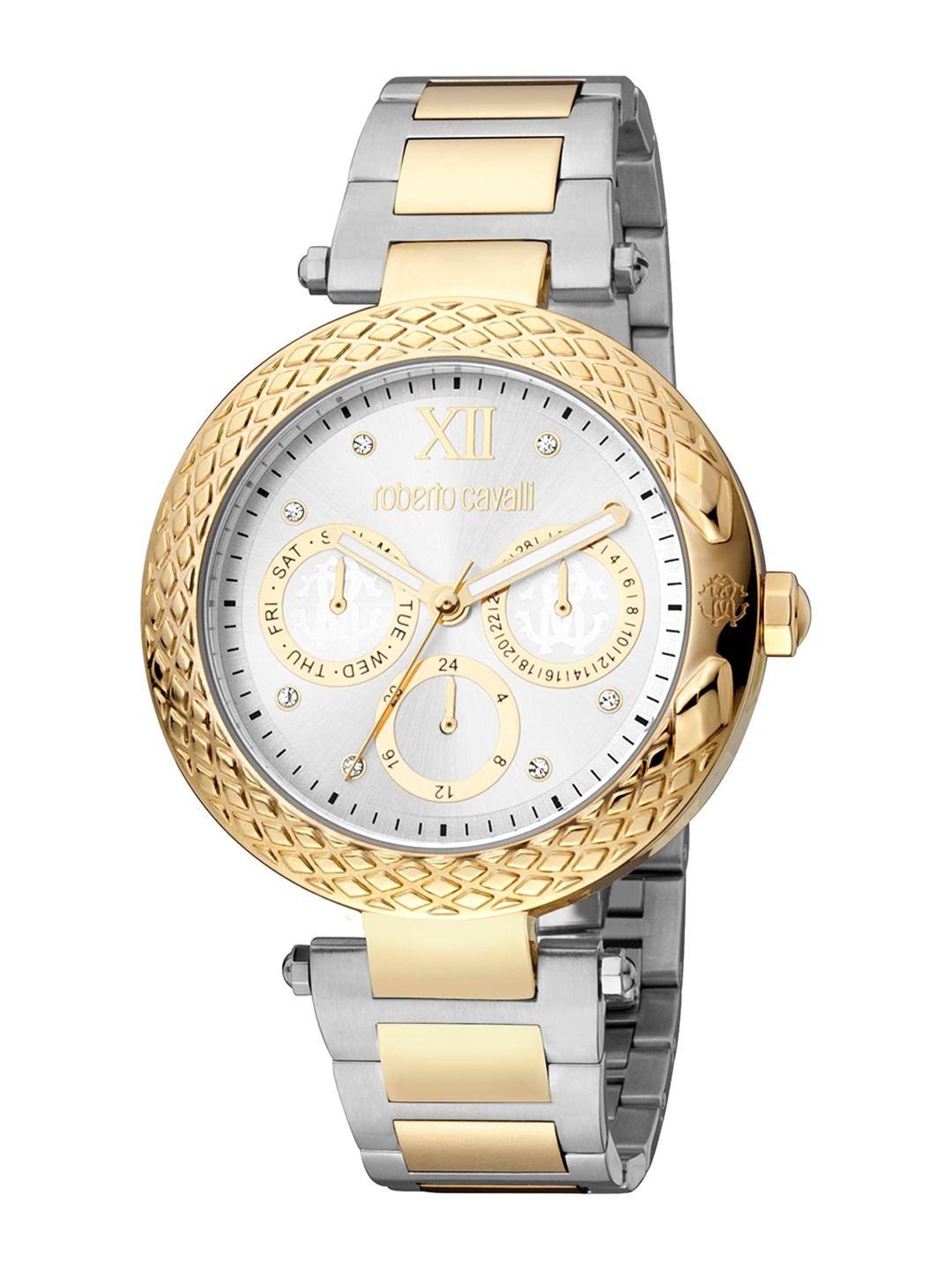 roberto cavalli women water resistance stainless steel analogue watch rc5l005m0095