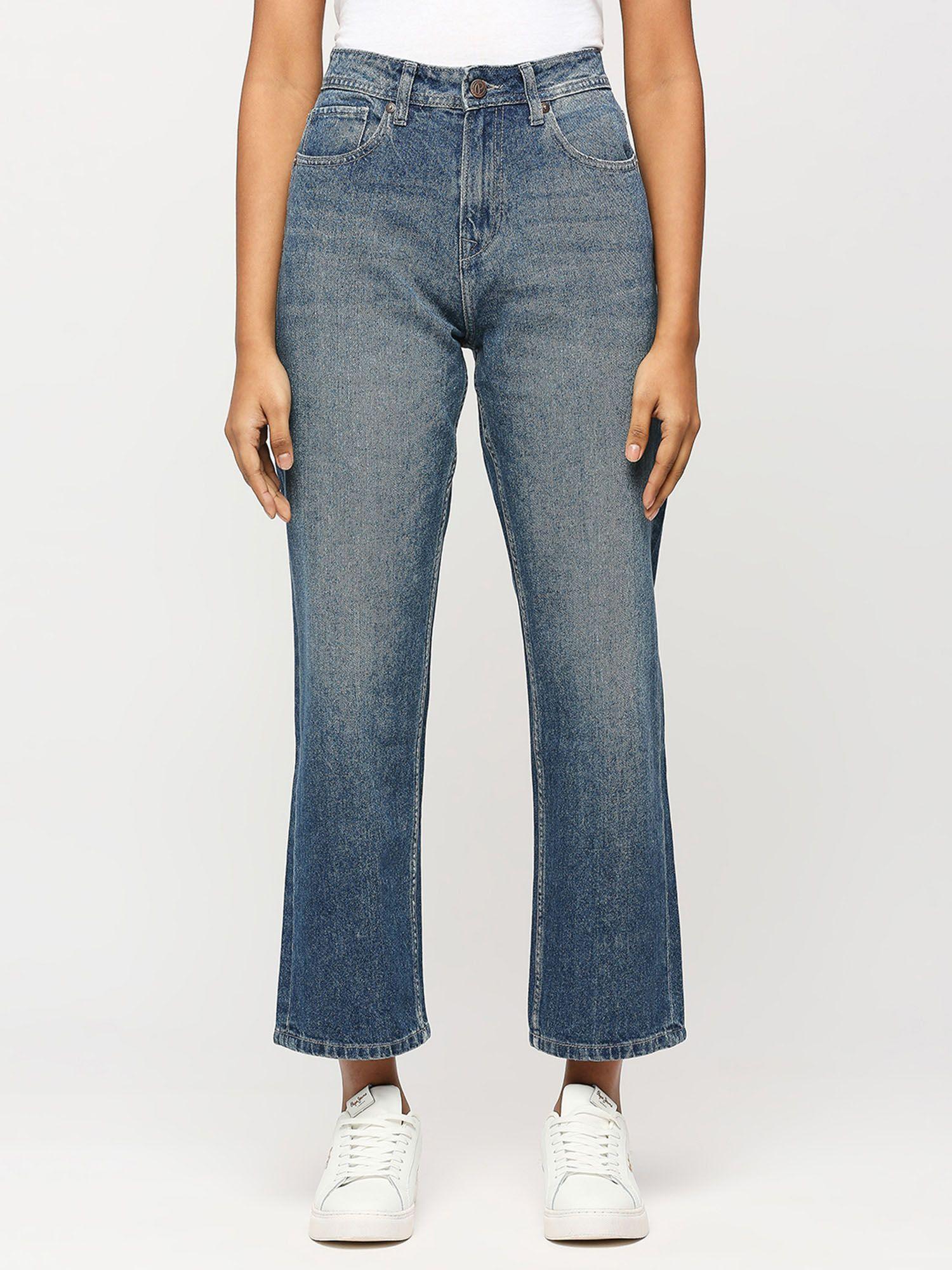 robyn blue high waist straight fit jeans