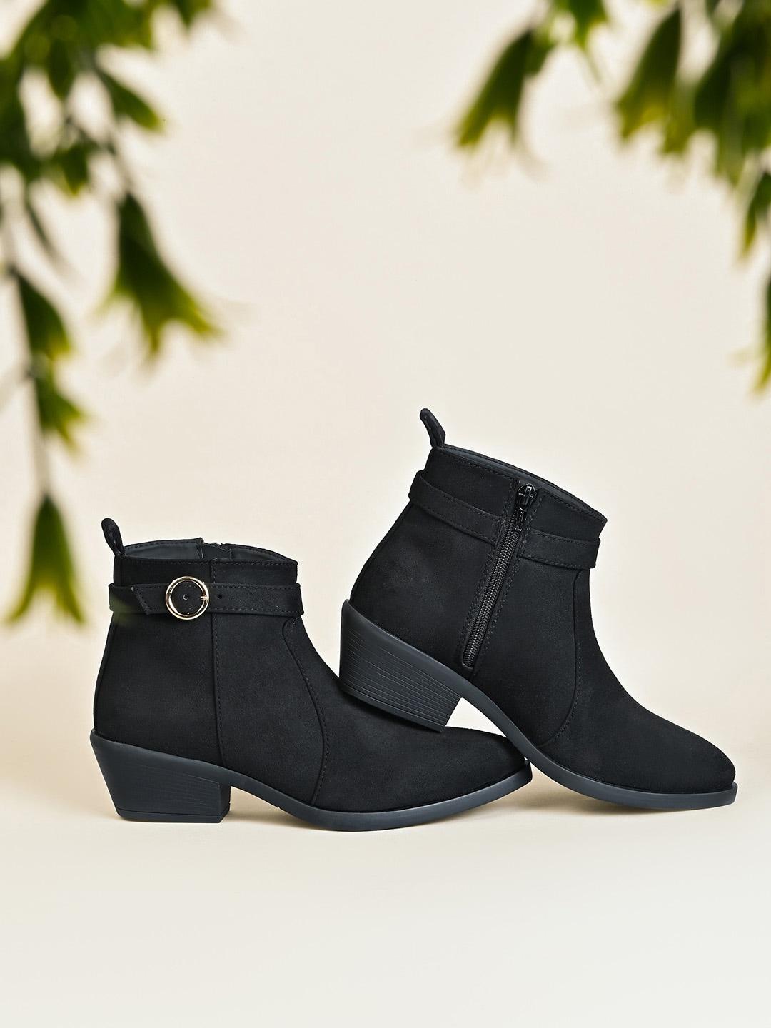 rocia women suede zip-up block-heeled boots