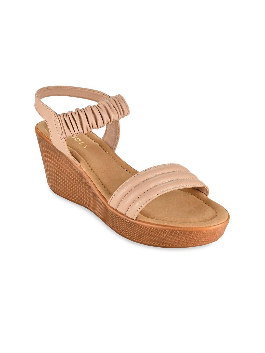 rocia beige wedge heels