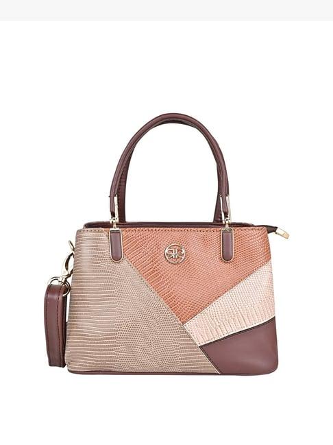 rocia by regal brown pu color block handbag