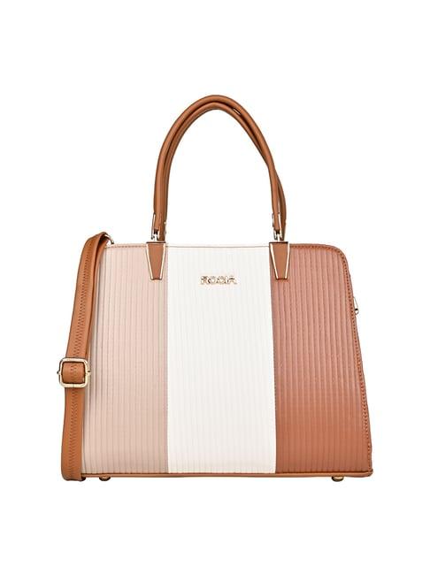 rocia by regal tan pu quilted handbag