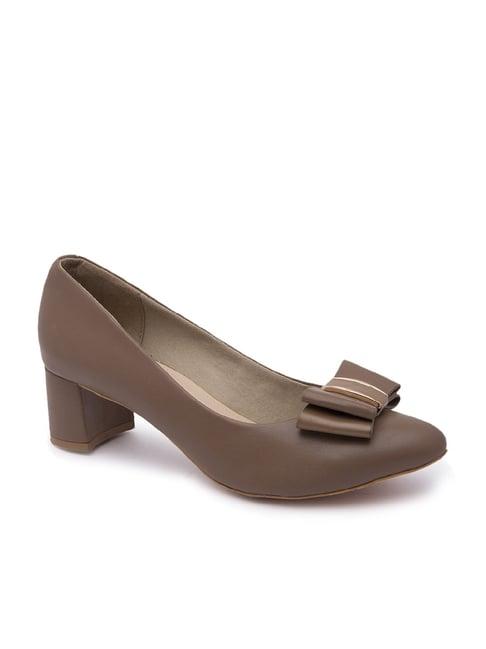 rocia by regal women's chickoo formal pumps