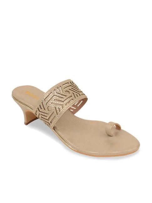 rocia by regal women's golden toe ring sandals