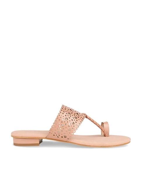 rocia by regal women's pink toe ring sandals