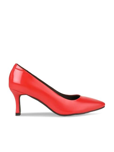 rocia by regal women's red stiletto pumps