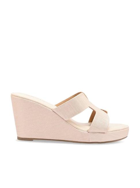 rocia by regal women's rose gold casual wedges