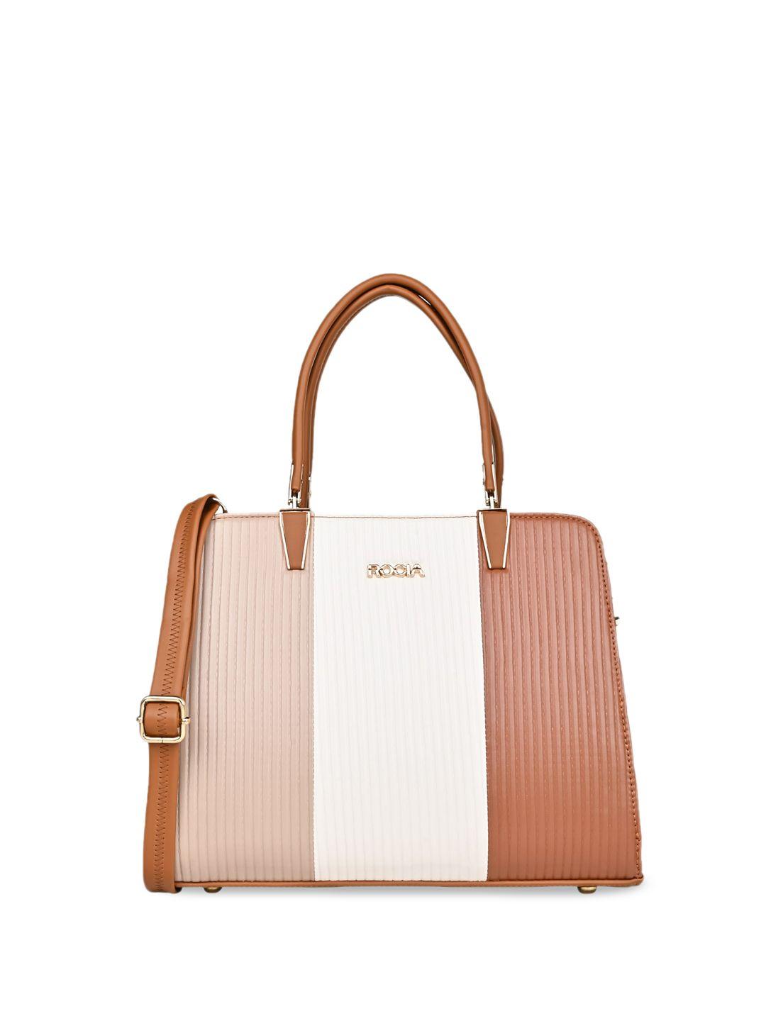 rocia colourblocked pu shopper shoulder bag