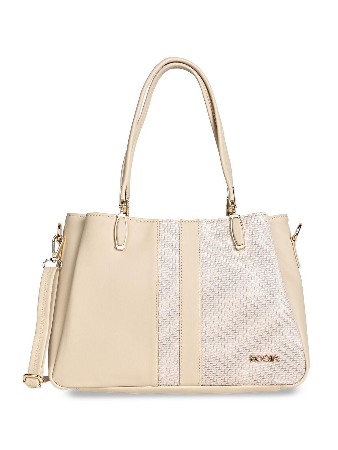 rocia colourblocked pu structured shoulder bag