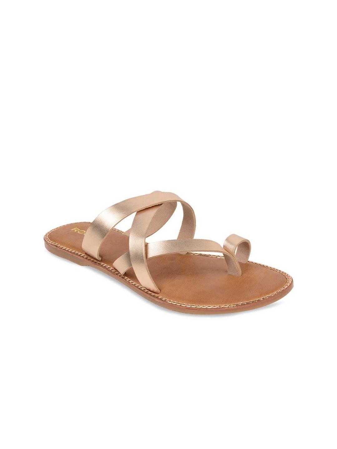 rocia cross strap one toe flats