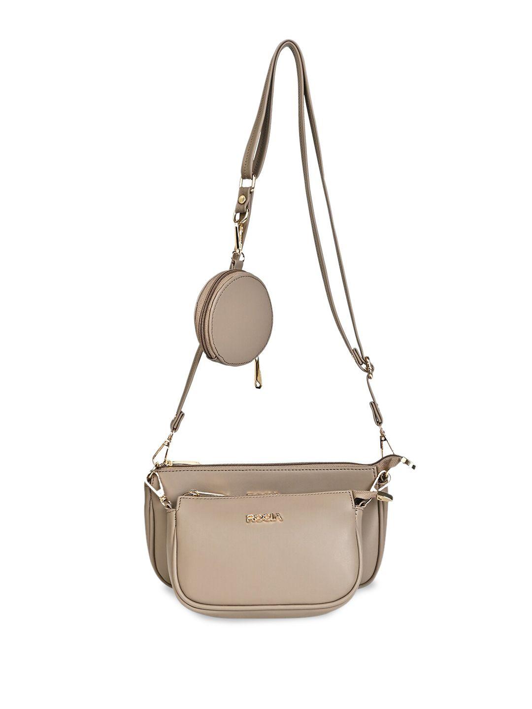 rocia structured sling bag with pouch