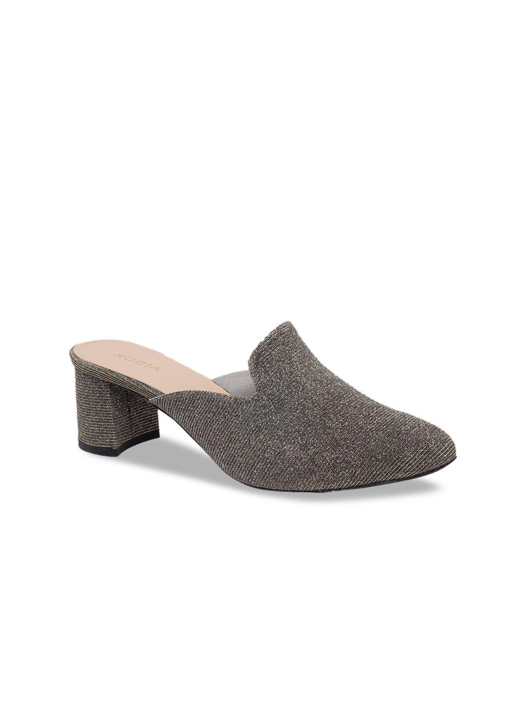 rocia women gunmetal-toned solid mules