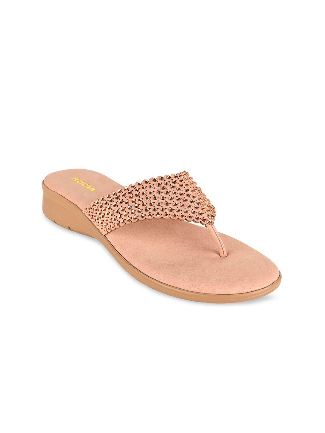 rocia women pink embellished t-strap flats