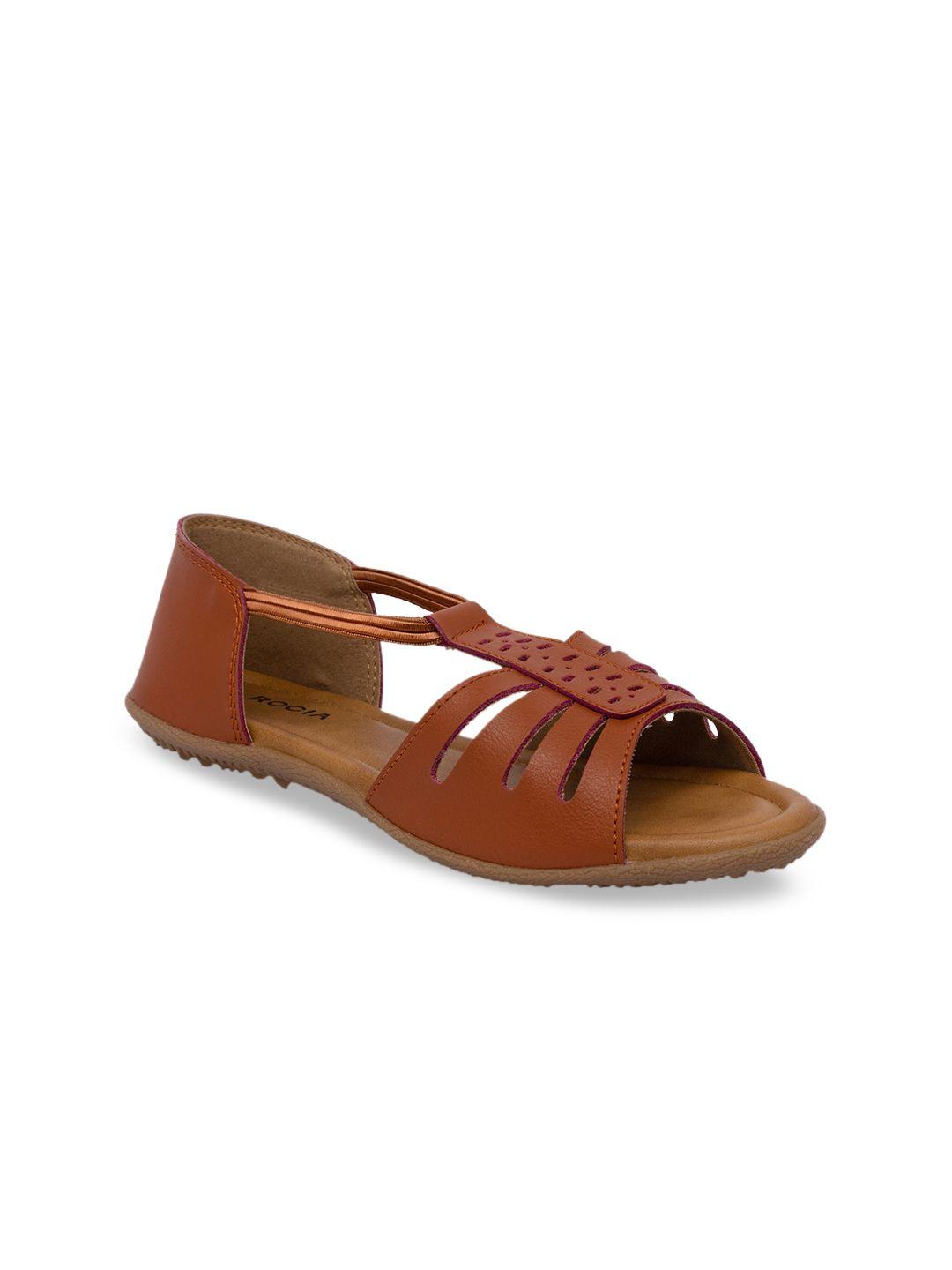 rocia women tan brown solid open toe flats