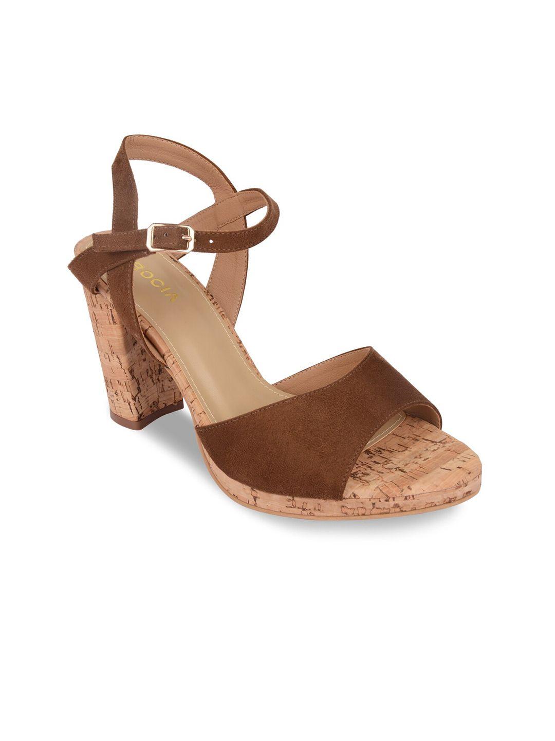 rocia women tan suede block heels