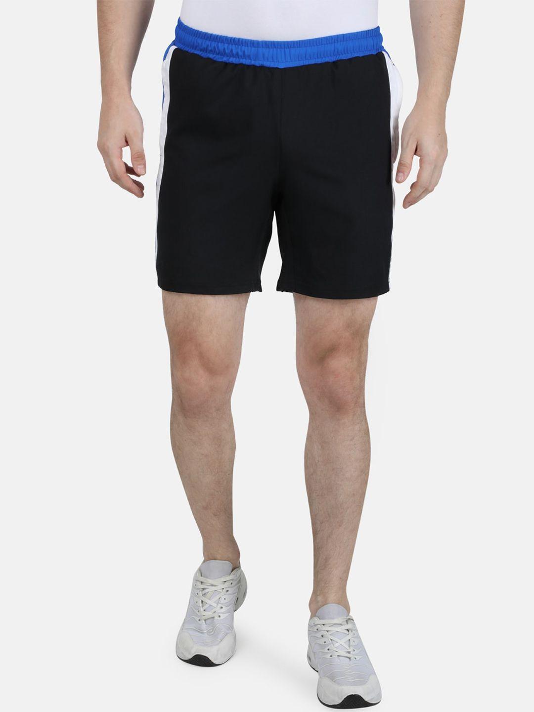 rock it men black mid-rise sports shorts