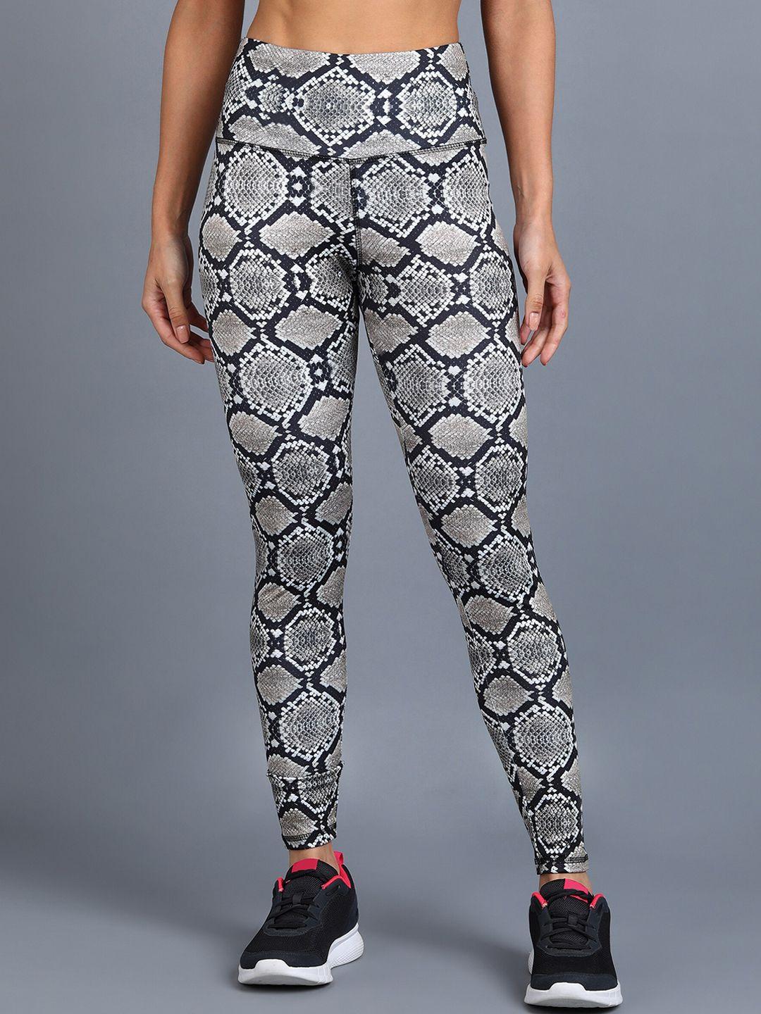 rock paper scissors printed high waist tights