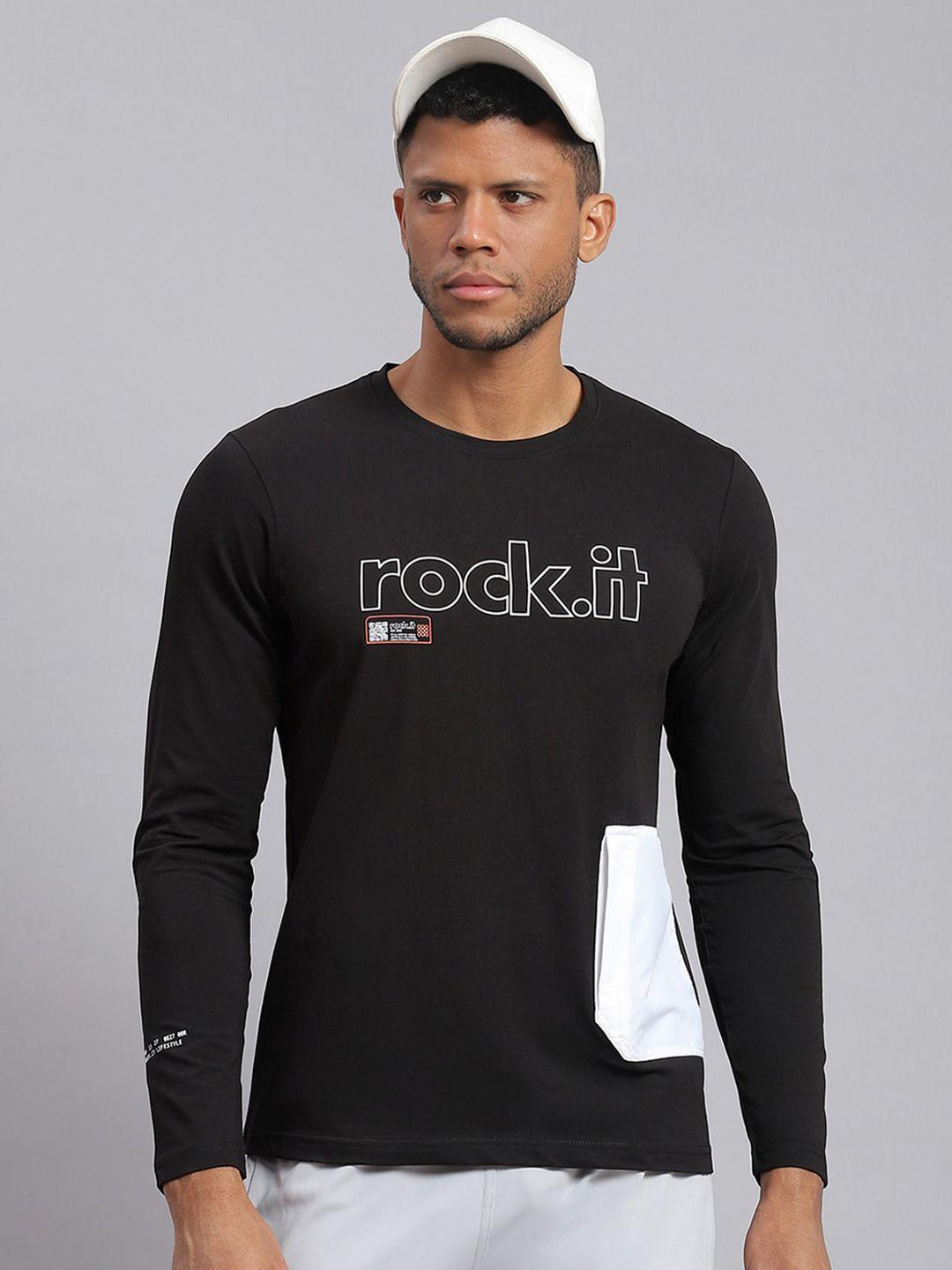 rock.it brand logo printed long sleeves regular fit t-shirt