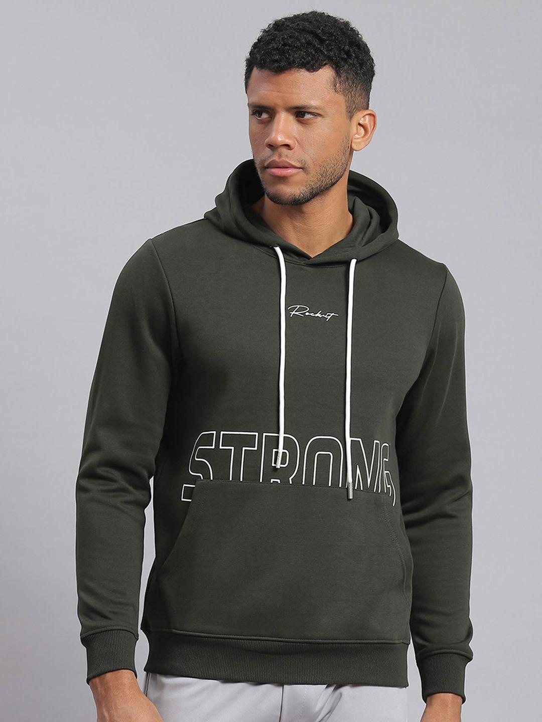rock.it typography printed hooded pullover
