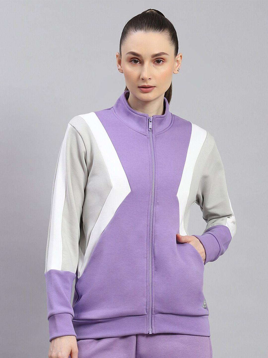 rock.it colourblocked front open sweatshirt