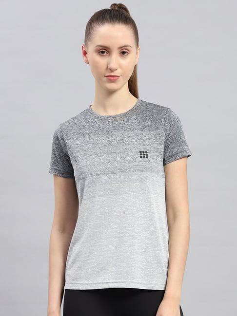 rock.it grey cotton textured t-shirt