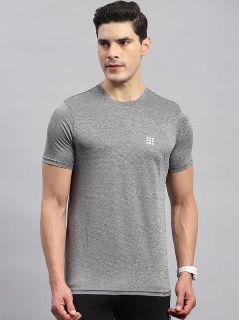 rock.it grey regular fit self pattern t-shirt