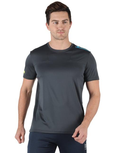 rock.it grey self pattern regular fit t-shirt