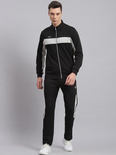 rock.it jet black regular fit striped tracksuit