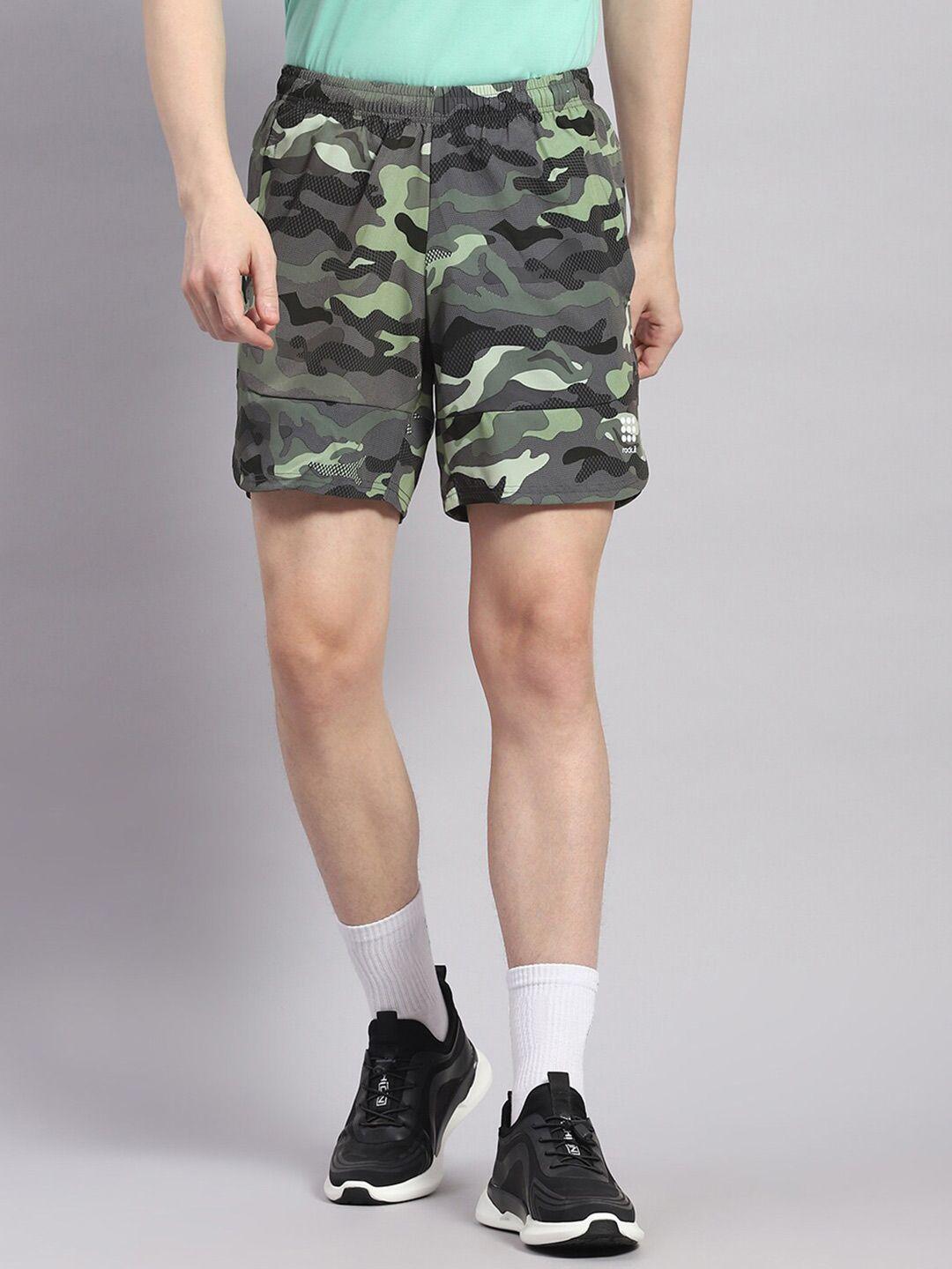 rock.it men camouflage printed mid-rise sports shorts