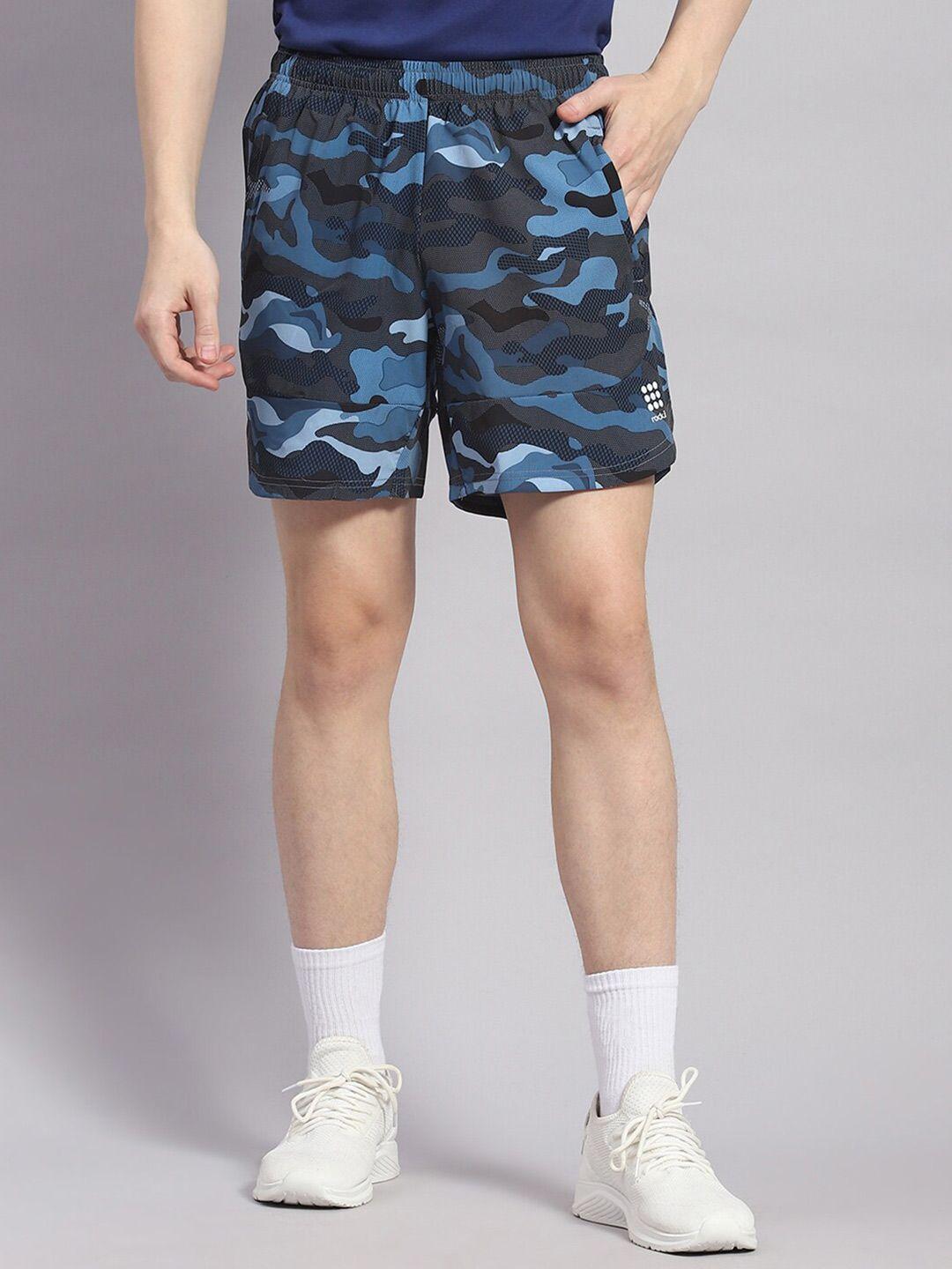 rock.it men camouflage printed mid-rise sports shorts