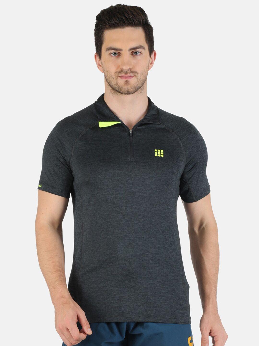 rock.it men grey polo collar t-shirt