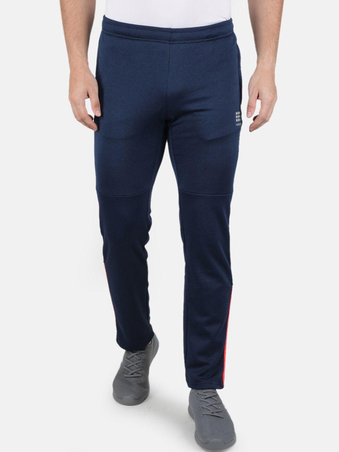 rock.it men navy blue solid running track pant